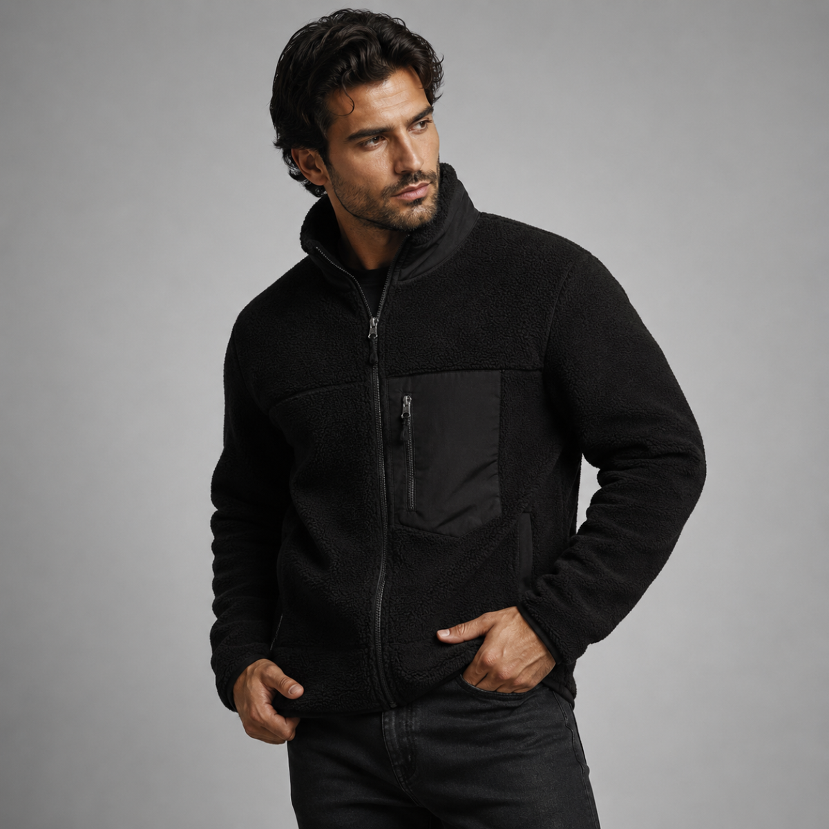 The Inverness Fleece Lined Teddy Wool Jacket for Men
