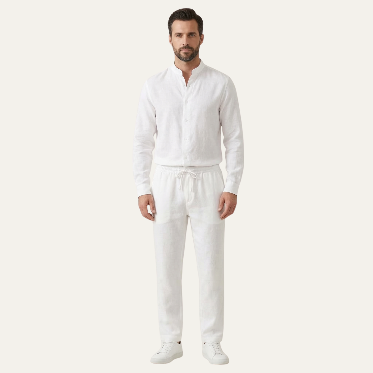 The Willowlake Men’s Casual Cotton Linen Set – Shirt & Pants