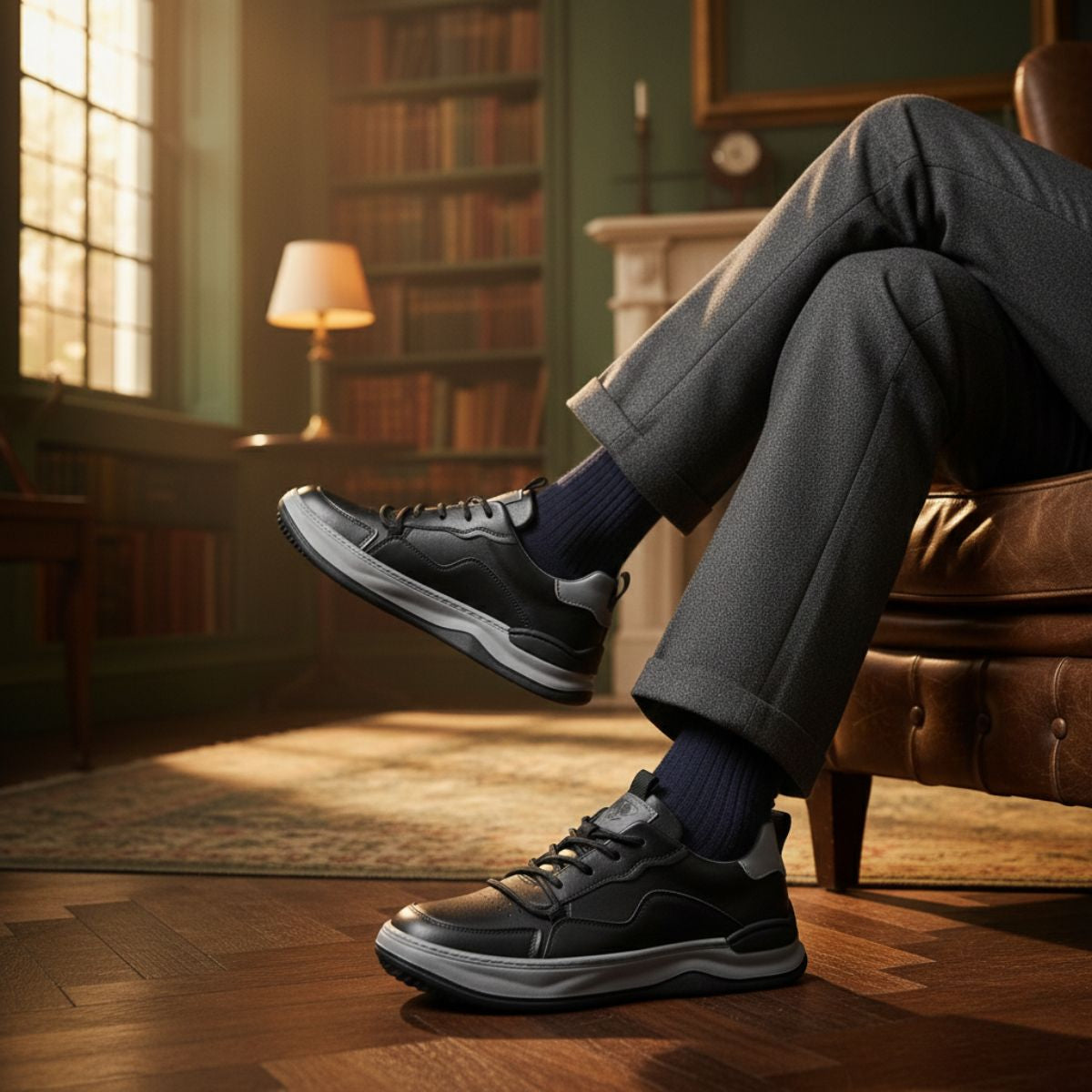 The Geneva Men’s Leather Shoes – Modern Casual Sneakers