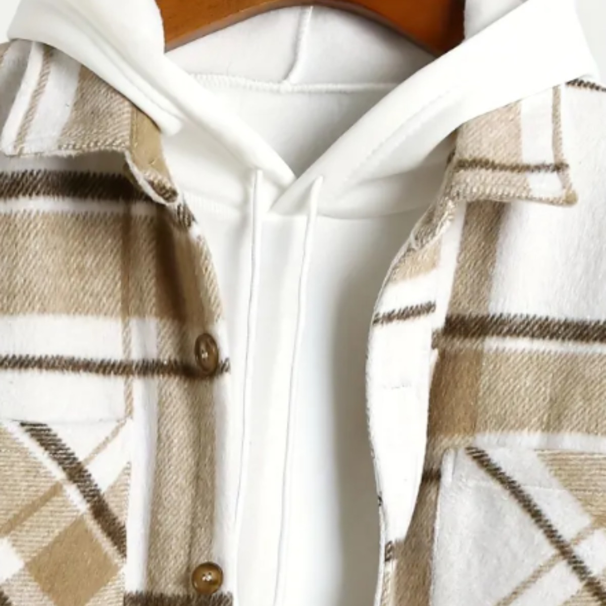 The Piacenza Men’s Vintage Plaid Fleece Shirt Jacket with Pockets