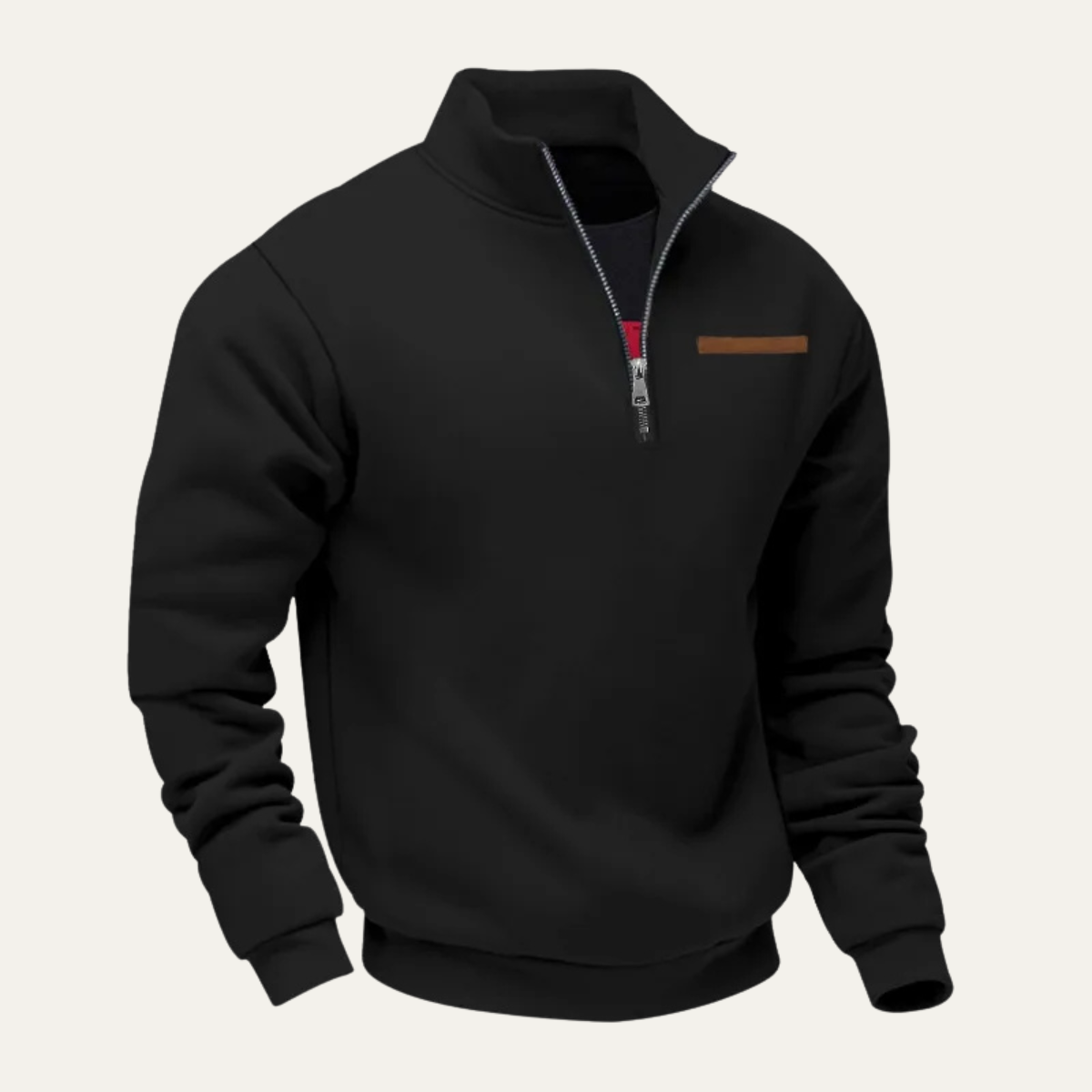The Wexley Men’s Warm Stand Collar Casual Half Zip Sweater