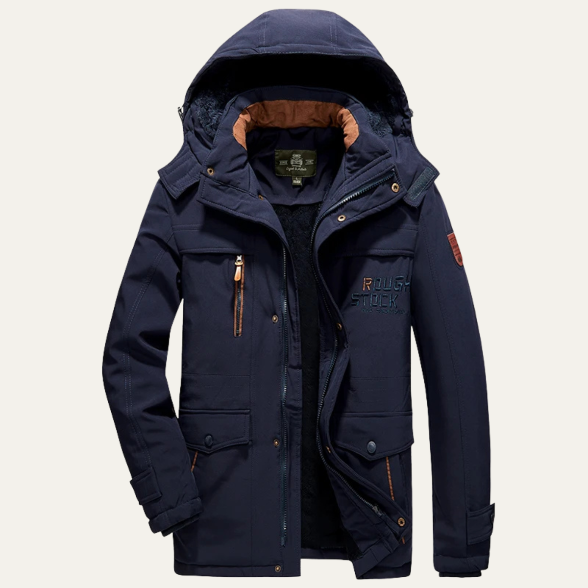 The Bellmont Men’s Thick Warm Hooded Parka Coat with Fur Lining