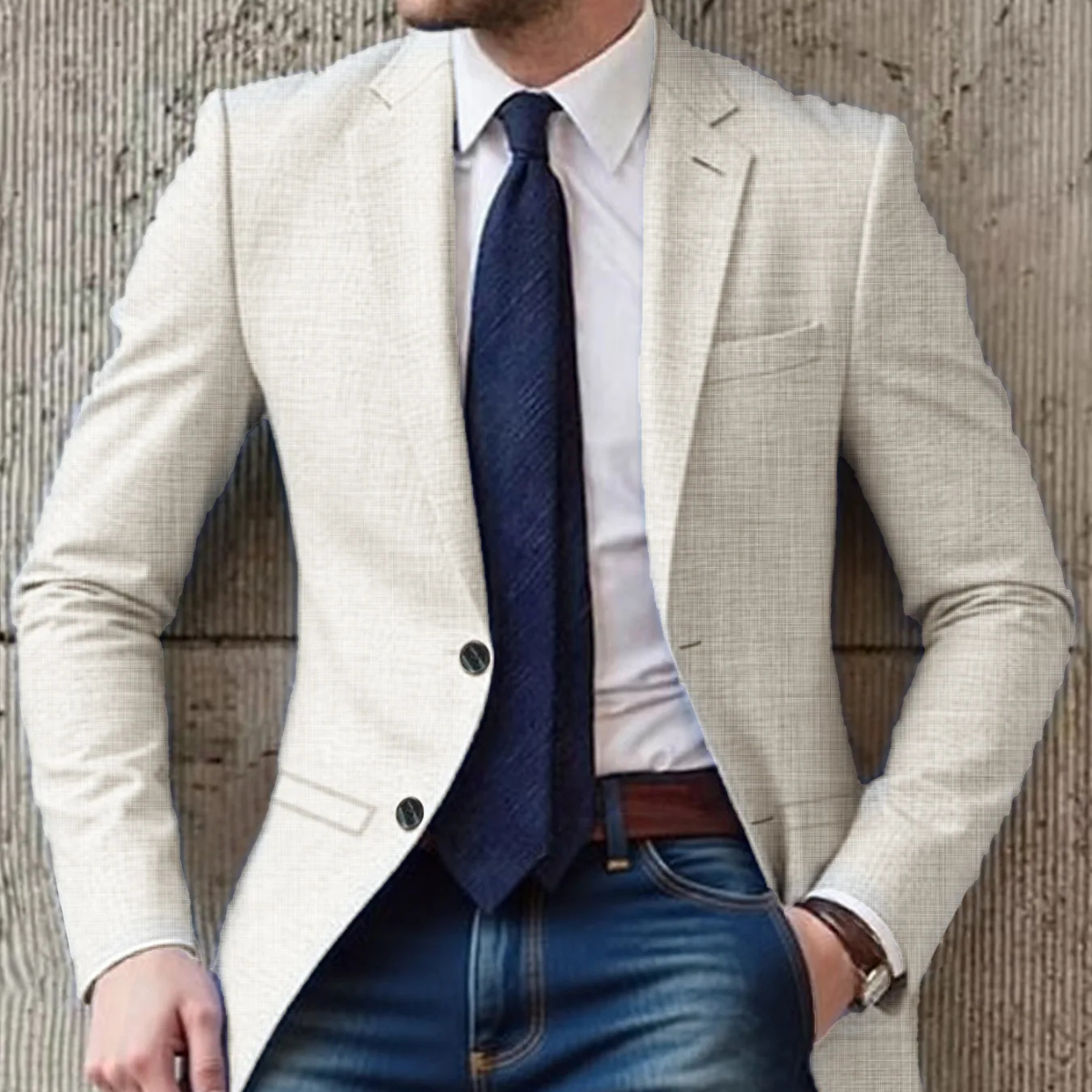 The Brenton Men's Smart Casual Slim Fit Cotton Blazer