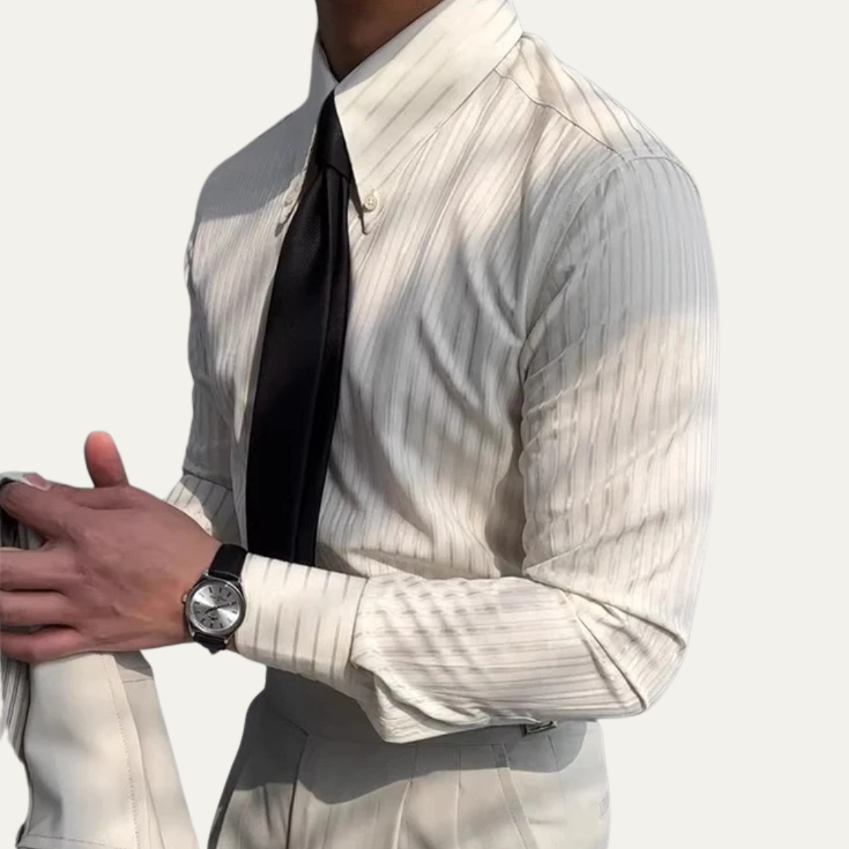 The Harrington Men’s Vintage Shirt – Turn Down Collar Button Up Dress Shirt