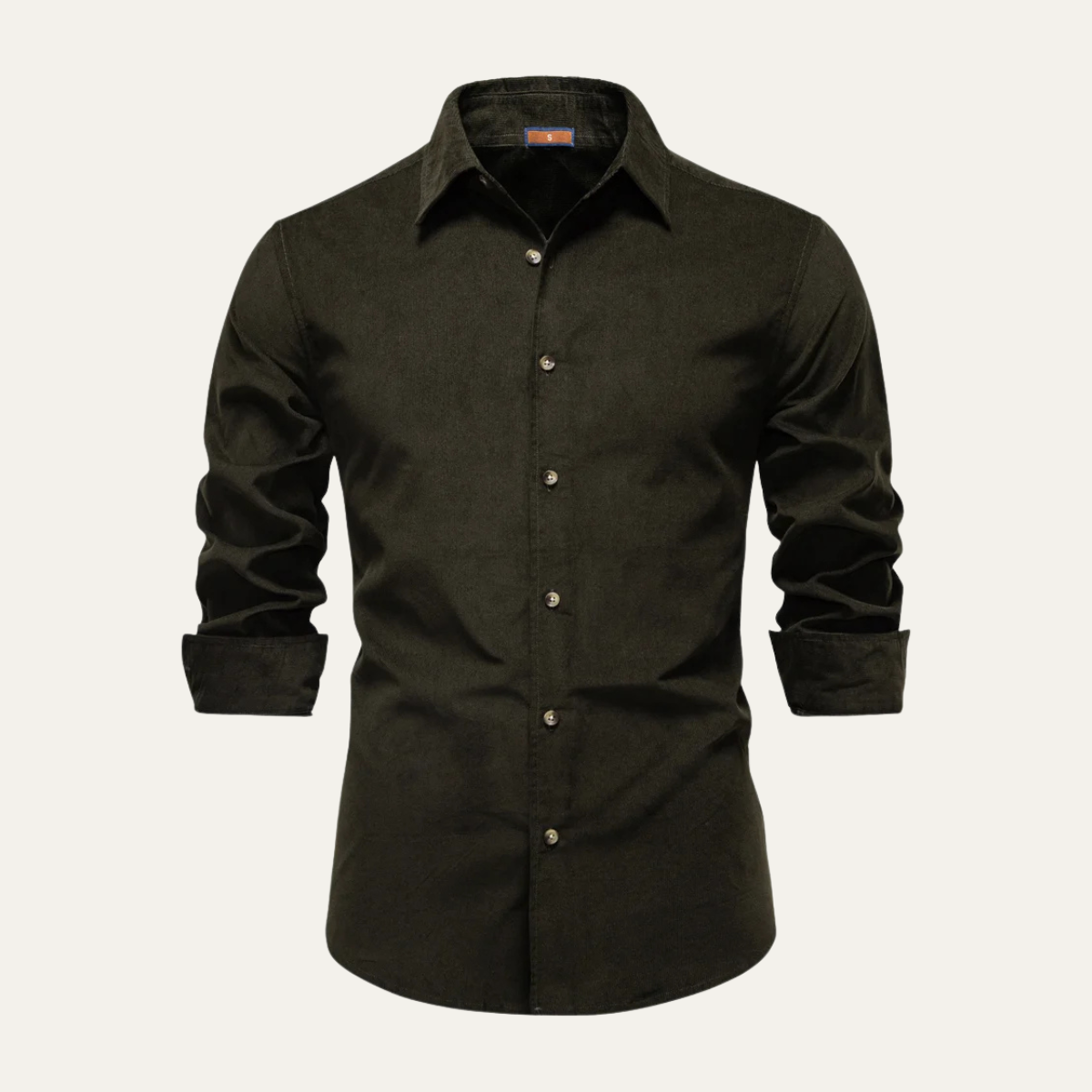 The Lucca Alta Men’s Cotton Business Casual Corduroy Shirt