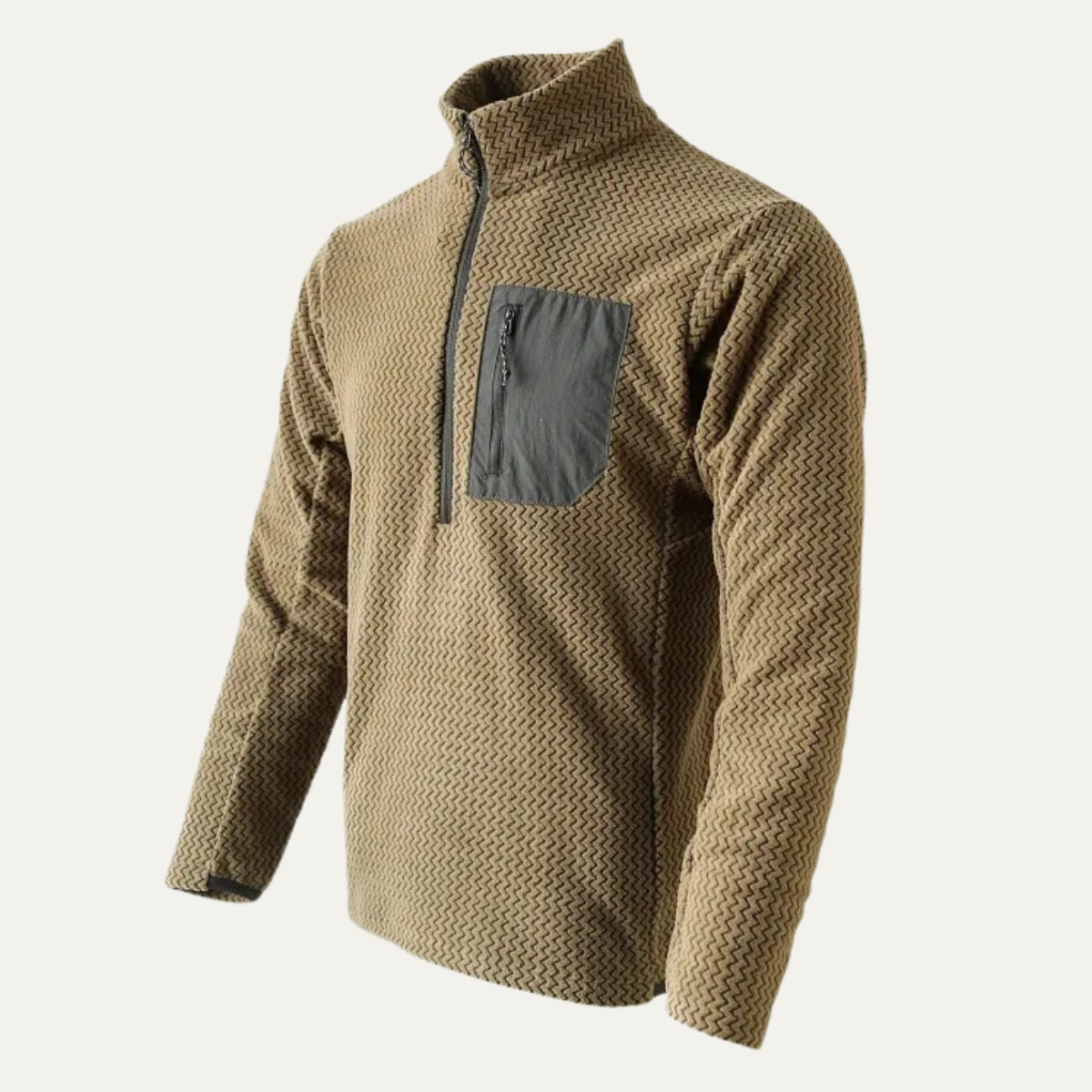 The Bellano Men’s Half Zip Fleece Sweater with Chest Pocket