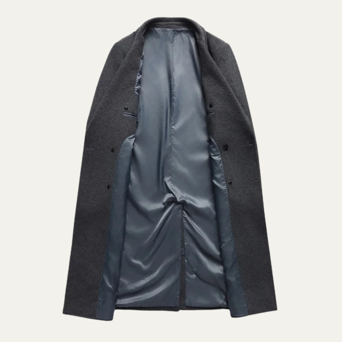 The Lucca Men's Long Wool Double Breasted Winter Overcoat