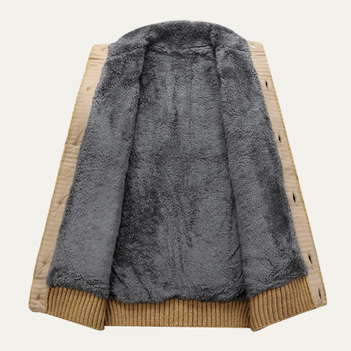The Ellington Men’s Winter Fleece Cardigan – Knitted Wool Knit Zip Up