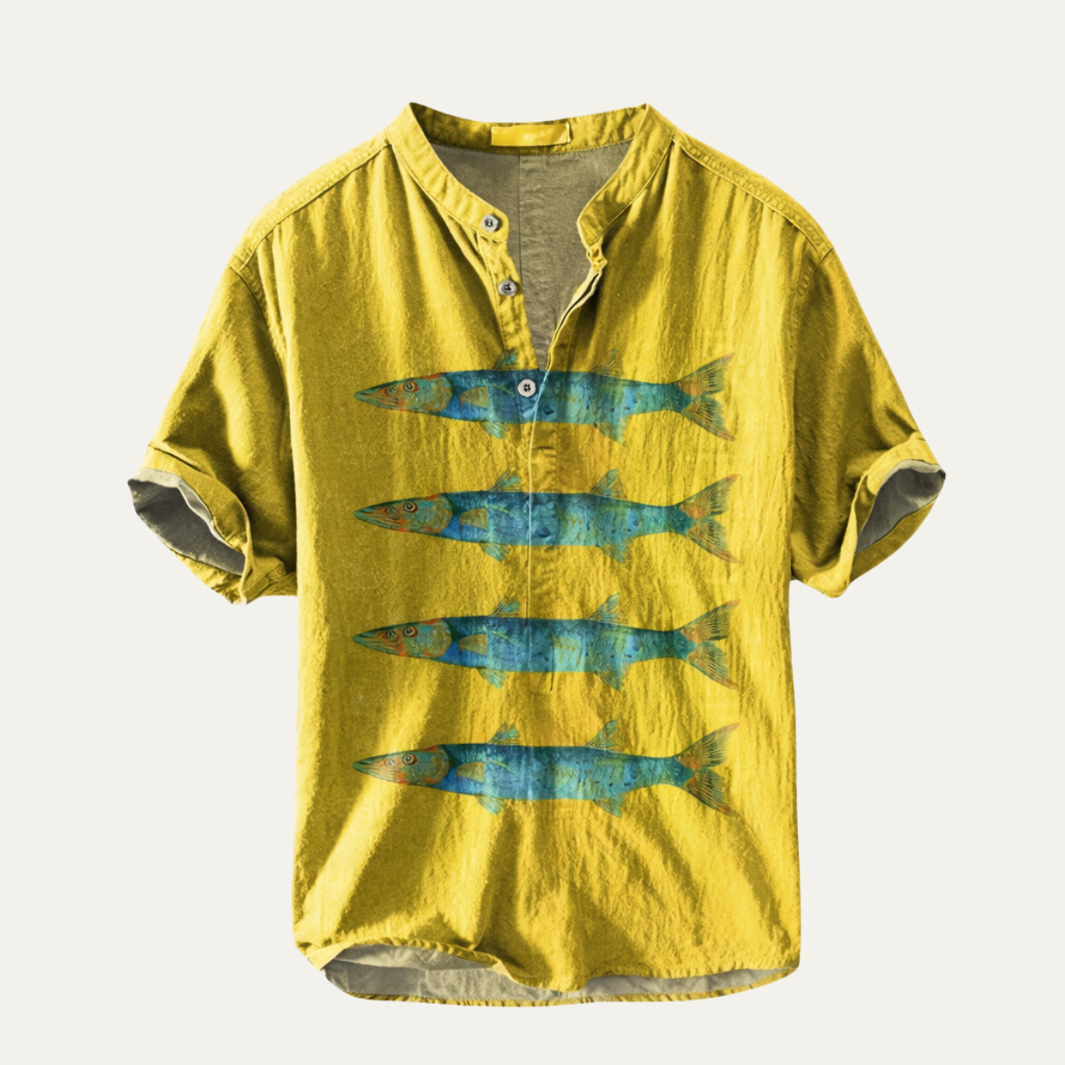 The Willowcrest Men’s Hawaiian Tropical Button-Up Summer Shirt