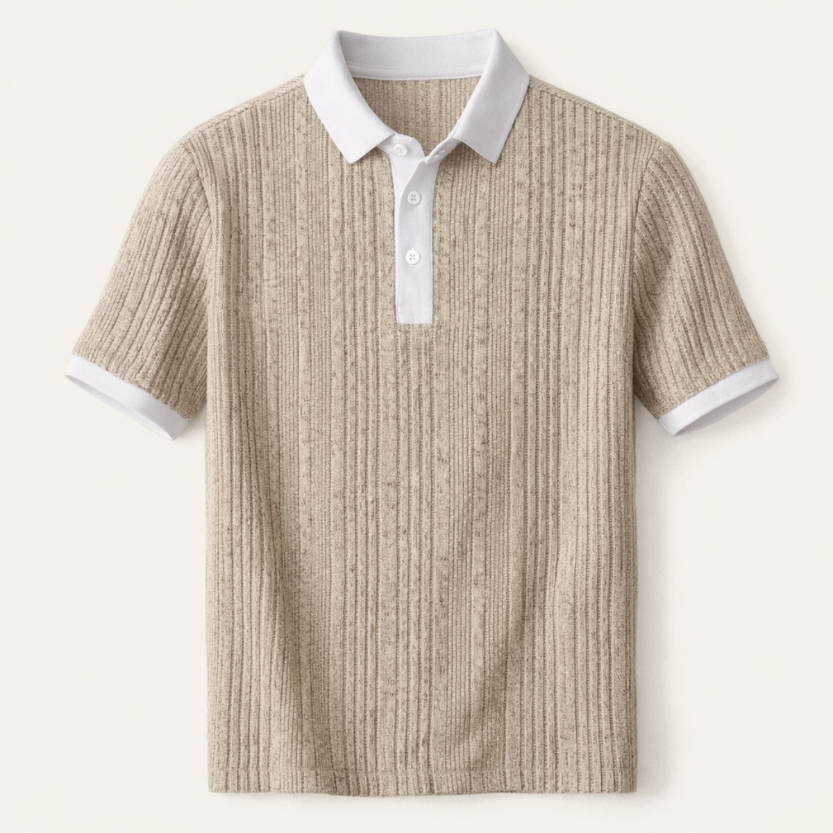 The Glenfall Ridge Men’s Ribbed Knit Casual Polo Shirt