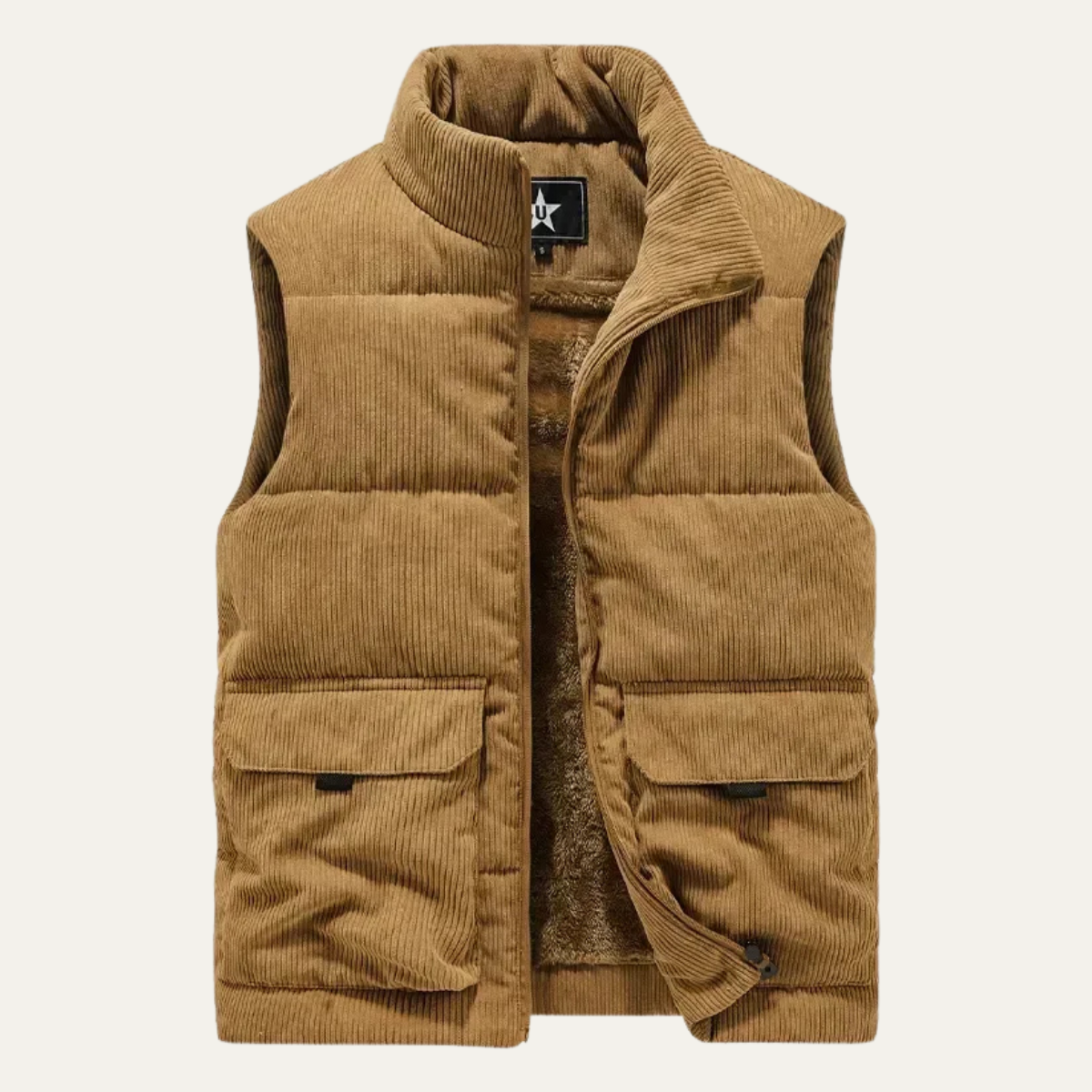 The Sintra Winter Wool Cotton Padded Sleeveless Vest
