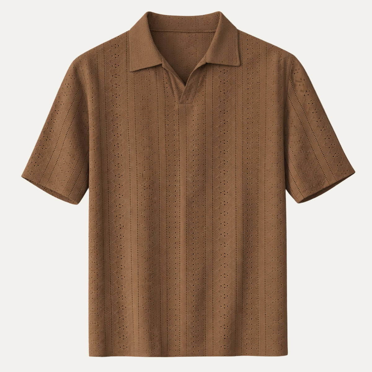 The Brookhurst Men’s Textured Knit Polo Shirt