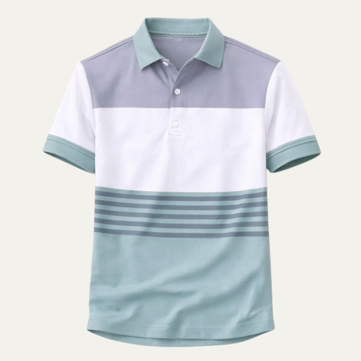 The Bergamo Men’s Casual Colour Block Summer Polo Shirt