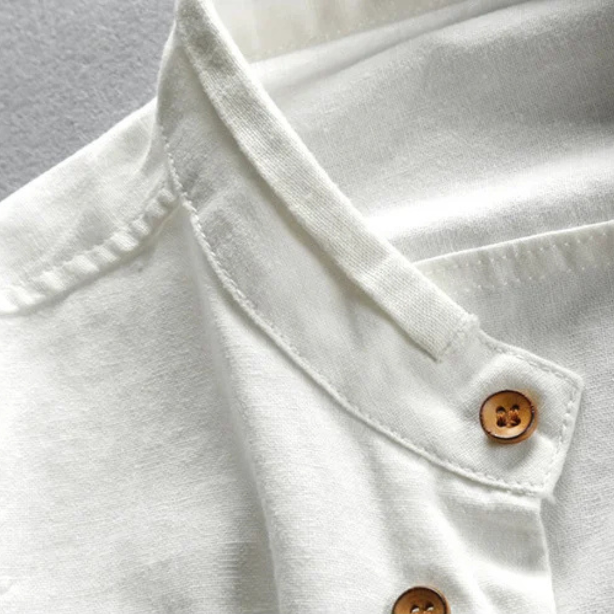 The Fairhill Men’s Japanese Style Linen Cotton Stand Collar Shirt