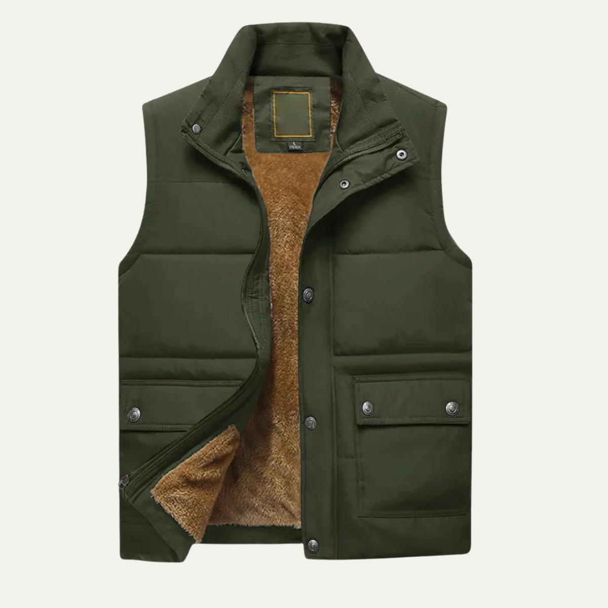 The York Men's Winter Puffer Gilet – Warm Fleece Lined Vest with Pockets