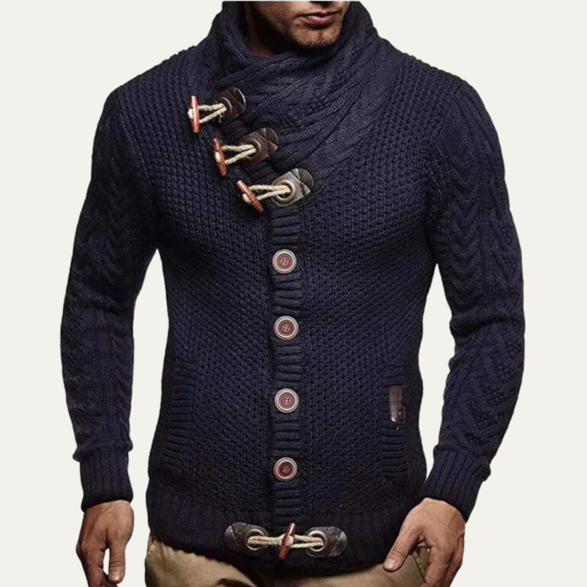 The Sorrento Men's Winter Knitted Buttoned Cardigan