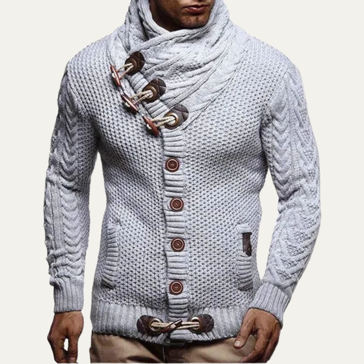 The Sorrento Men's Winter Knitted Buttoned Cardigan
