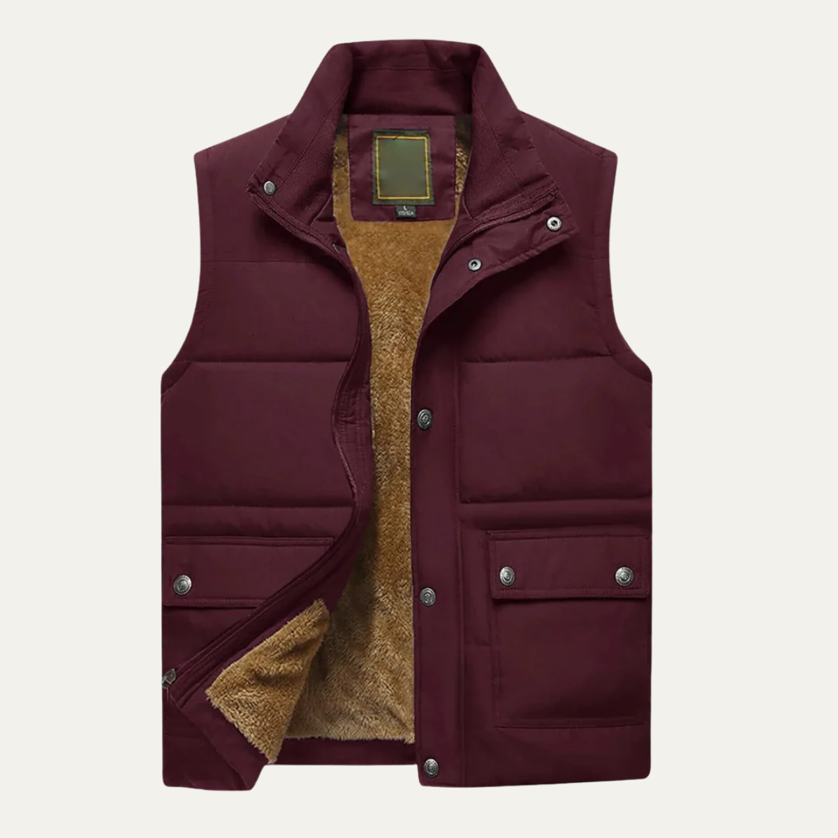 The York Men's Winter Puffer Gilet – Warm Fleece Lined Vest with Pockets