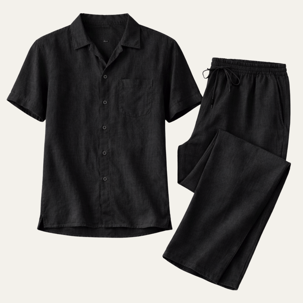The Meadowfall Men’s Linen Trendy Summer Set – Shirt &amp; Pants