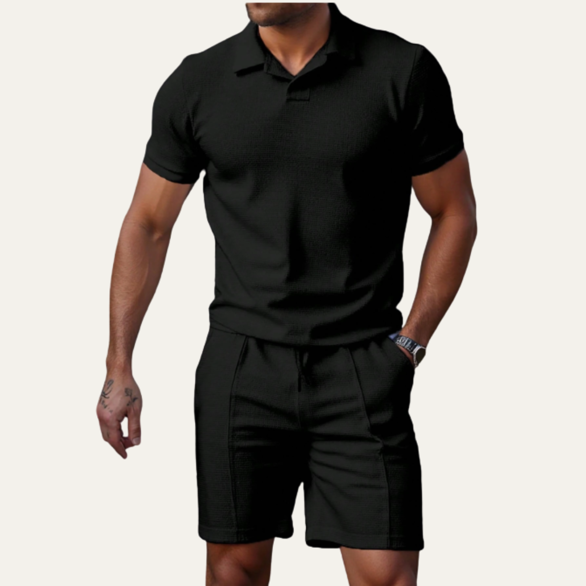 The Ashwood Creek Men’s Casual Co-Ord Set – Shirt & Shorts