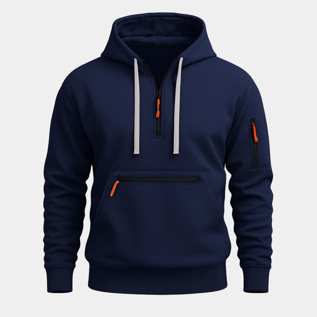 The Belluno Men’s Hooded Soft Lining Zip Jacket with Front Pocket