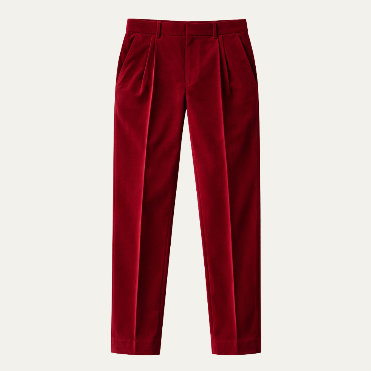 The Garda Porto Men’s Solid Colour Velvet Straight Fit Pants