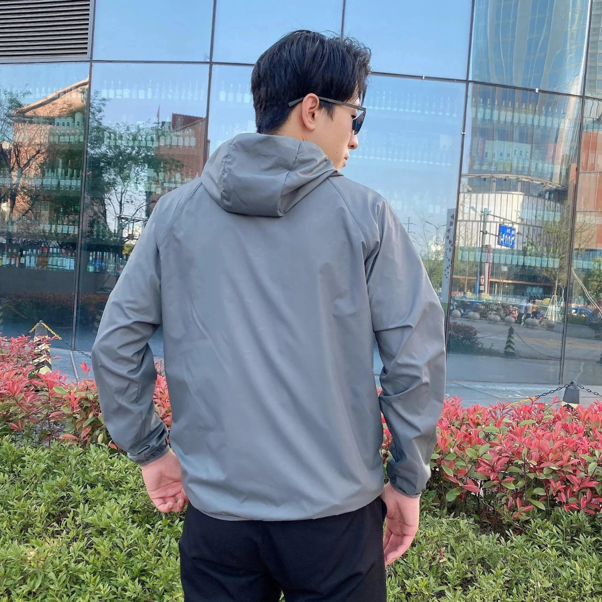 The Glastonbury Men's Lightweight Hooded Windbreaker Jacket