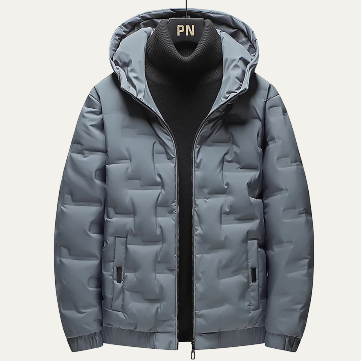The Belvoir Men’s Ski Winter Jacket – Warm Insulated Skiing Hooded Parka – Grey
