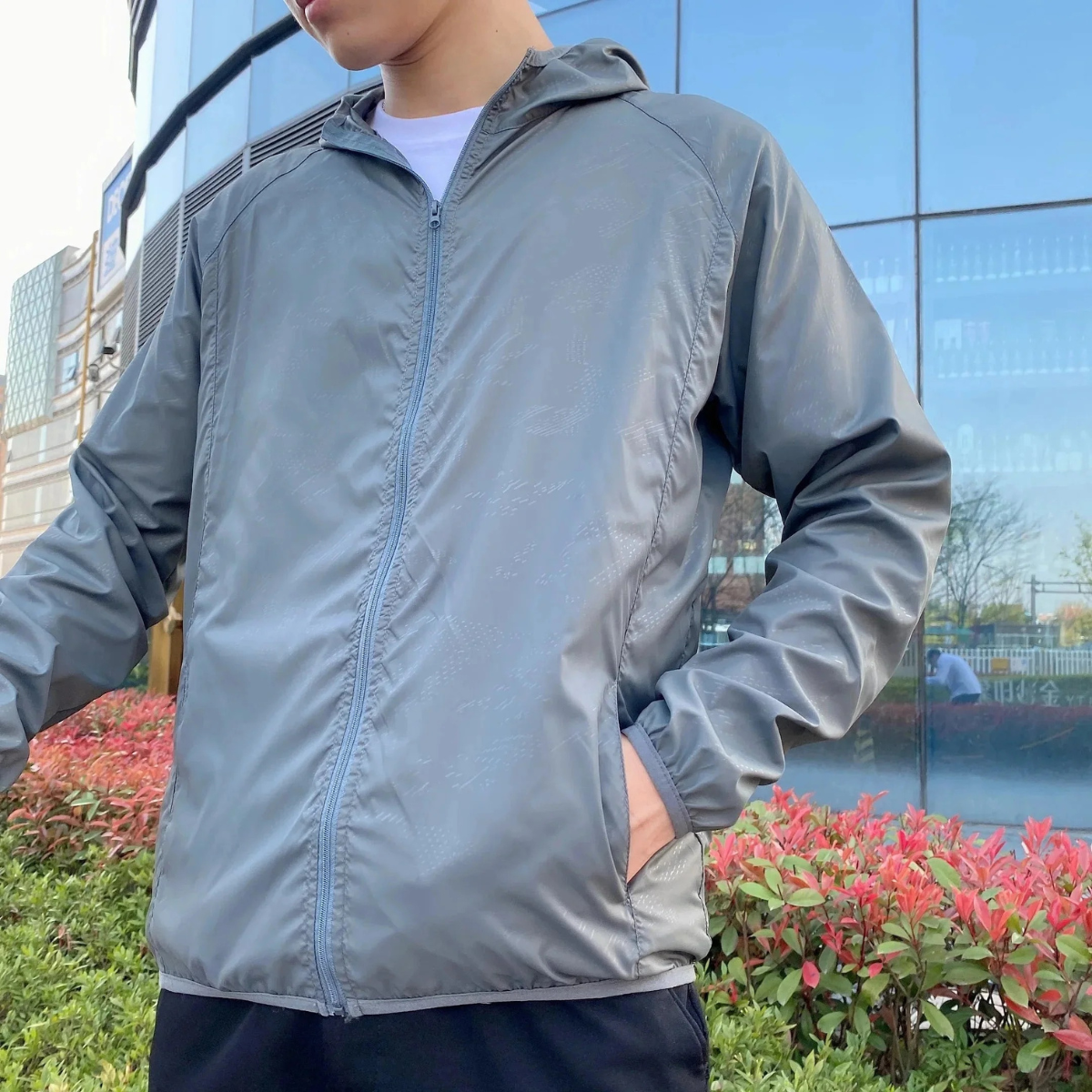 The Glastonbury Men's Lightweight Hooded Windbreaker Jacket