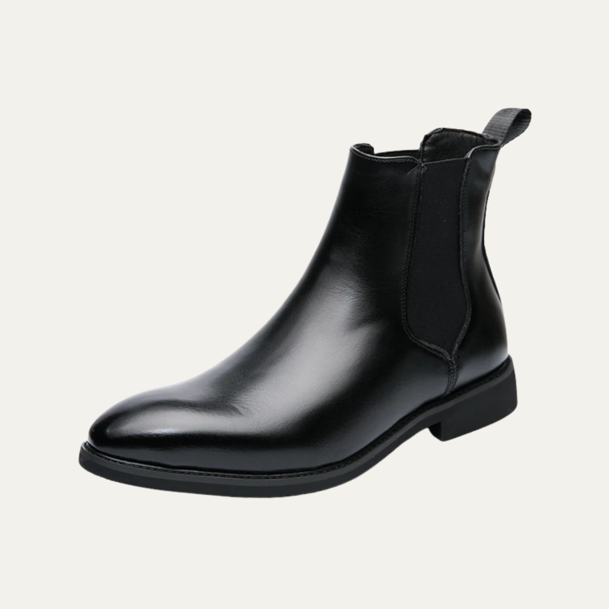The Lucerne Men’s Classic Slip On Leather Chelsea Boots – Black