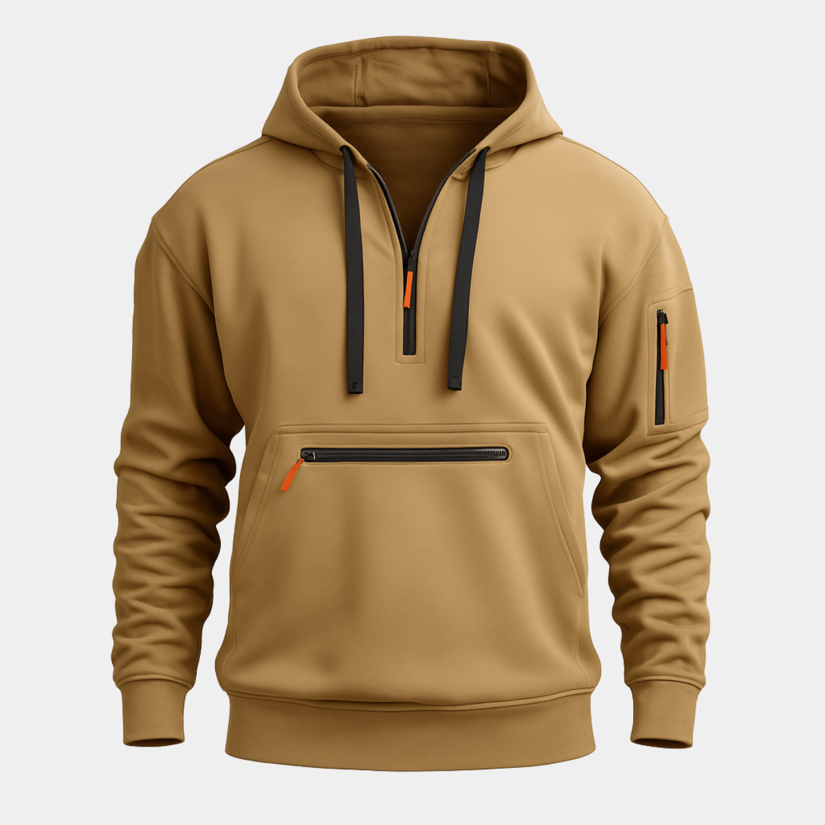 The Belluno Men’s Hooded Soft Lining Zip Jacket with Front Pocket