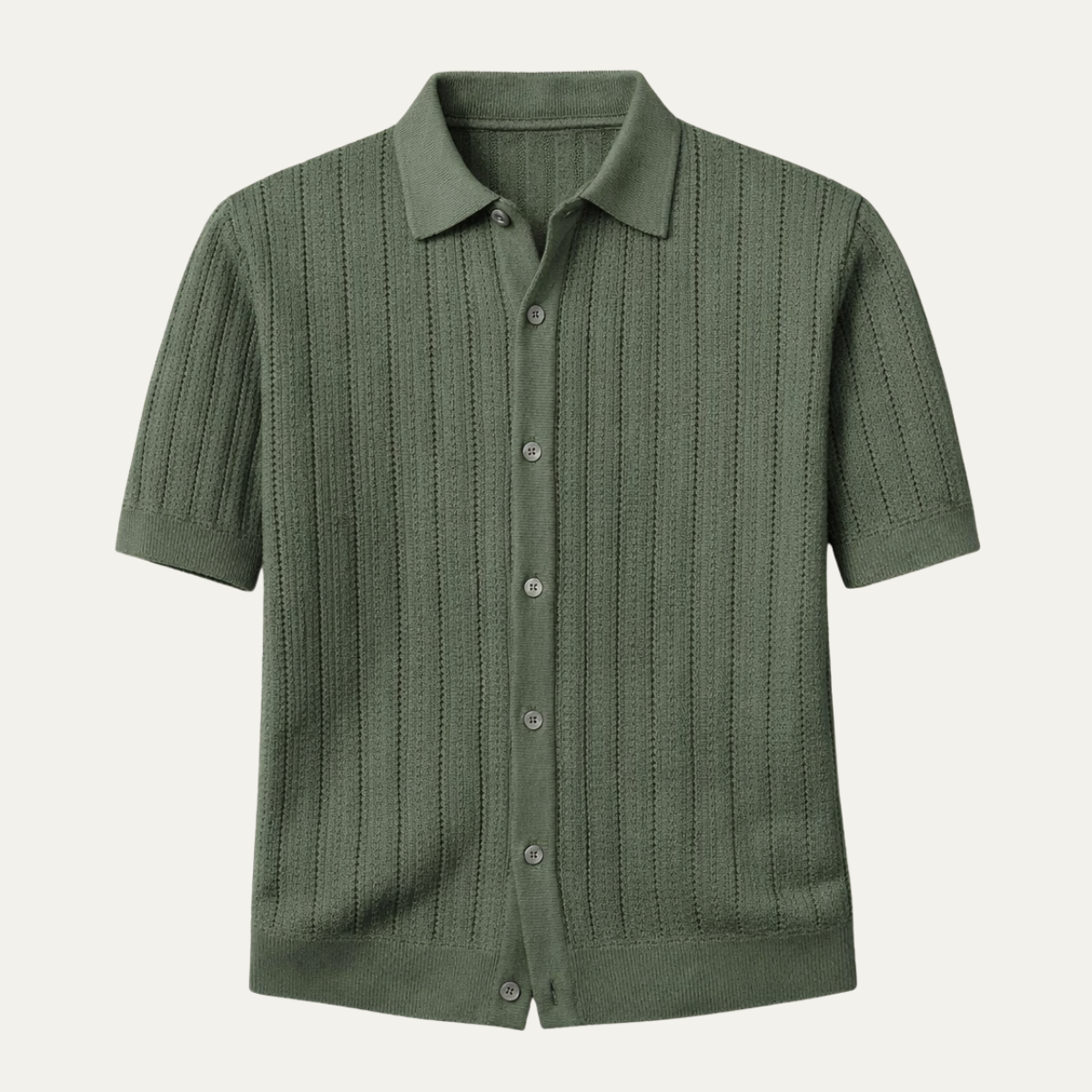 The Siracusa Men’s Lightweight Knit Button Down Polo Shirt