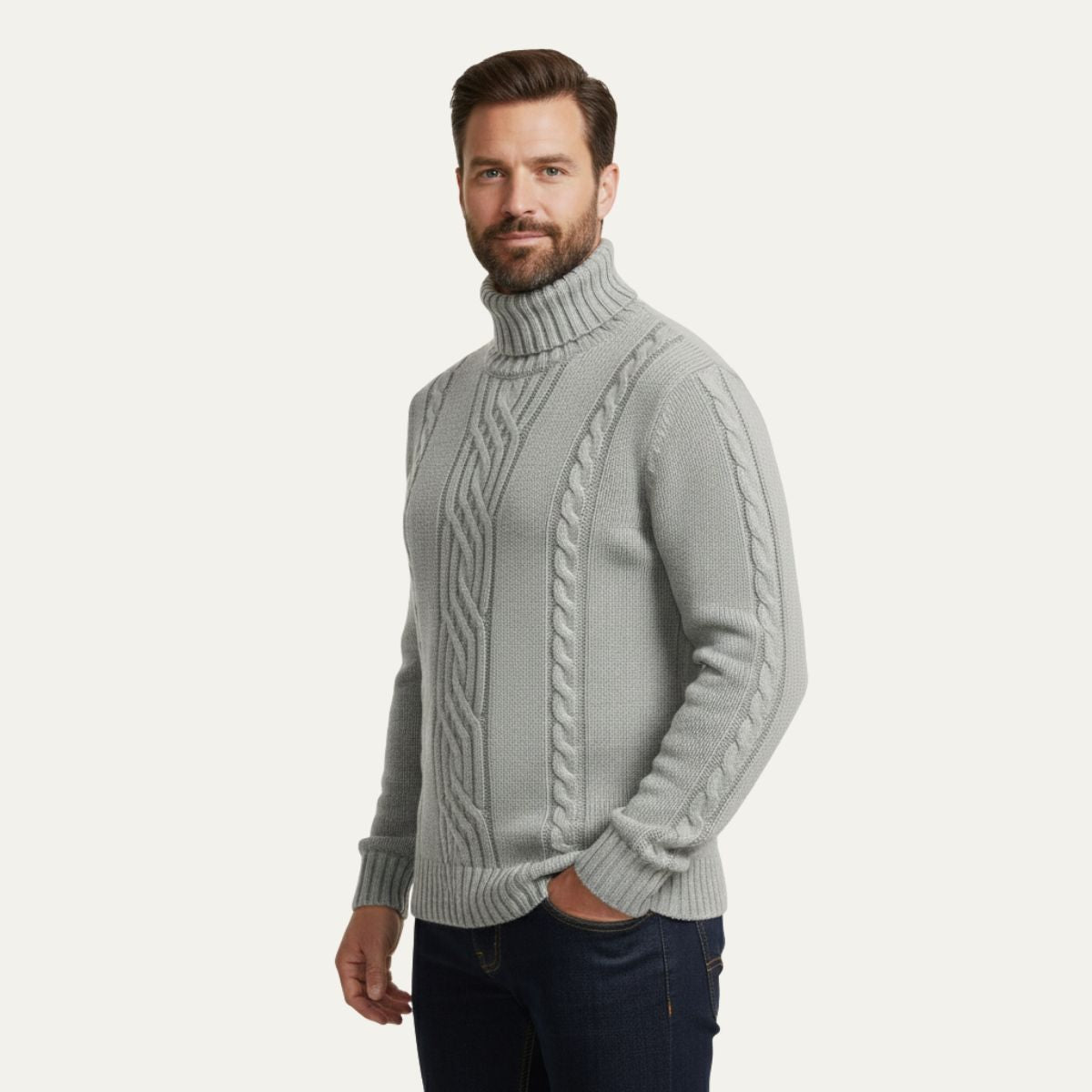 The Courchevel Knitted Turtleneck Sweater for Men - Merino Wool