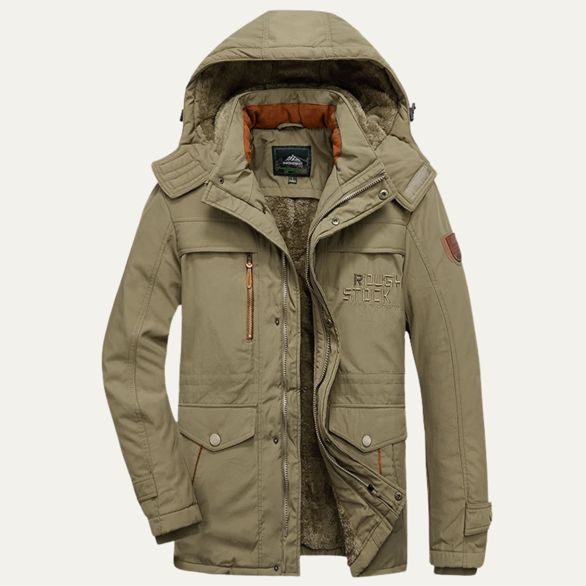 The Bellmont Men’s Thick Warm Hooded Parka Coat with Fur Lining