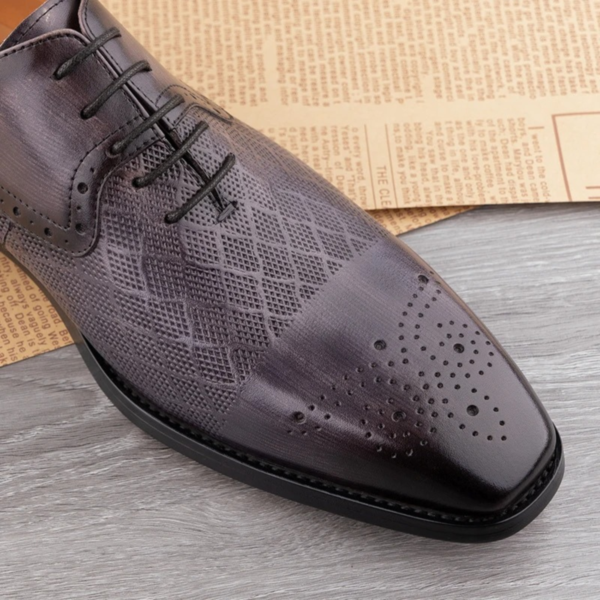 The Bolzano Men's Leather Dress Shoe – Lace Up Smart Shoe