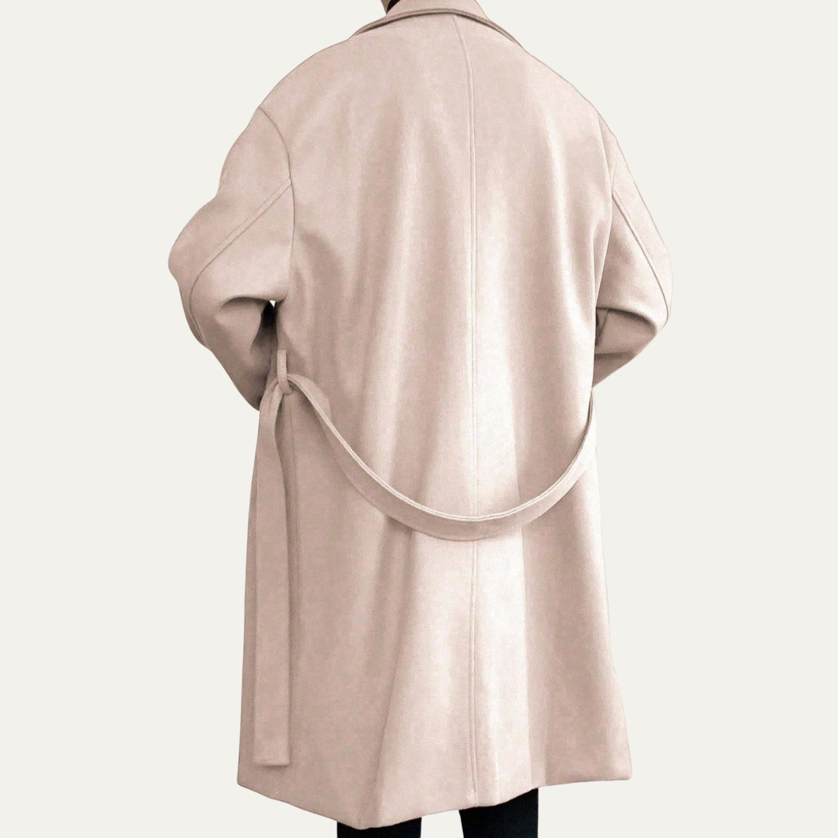 The Woolwich Men’s Smart Camel Wrap Wool Coat with Belt