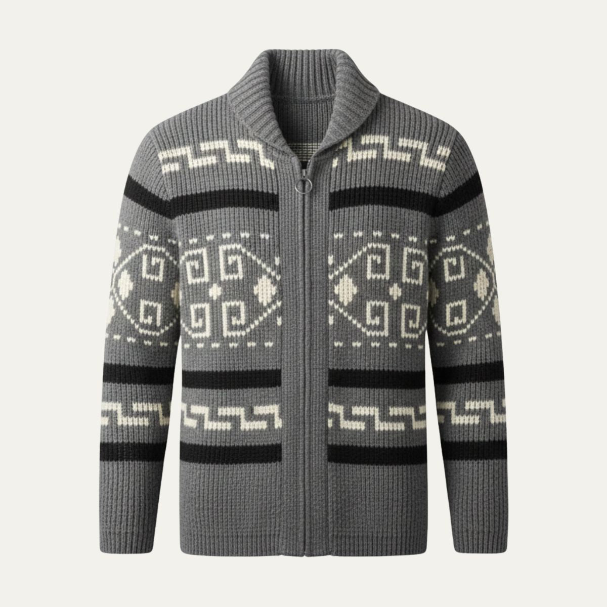 The Orvieto Men’s Vintage Thick Winter Shawl Collar Knit Cardigan