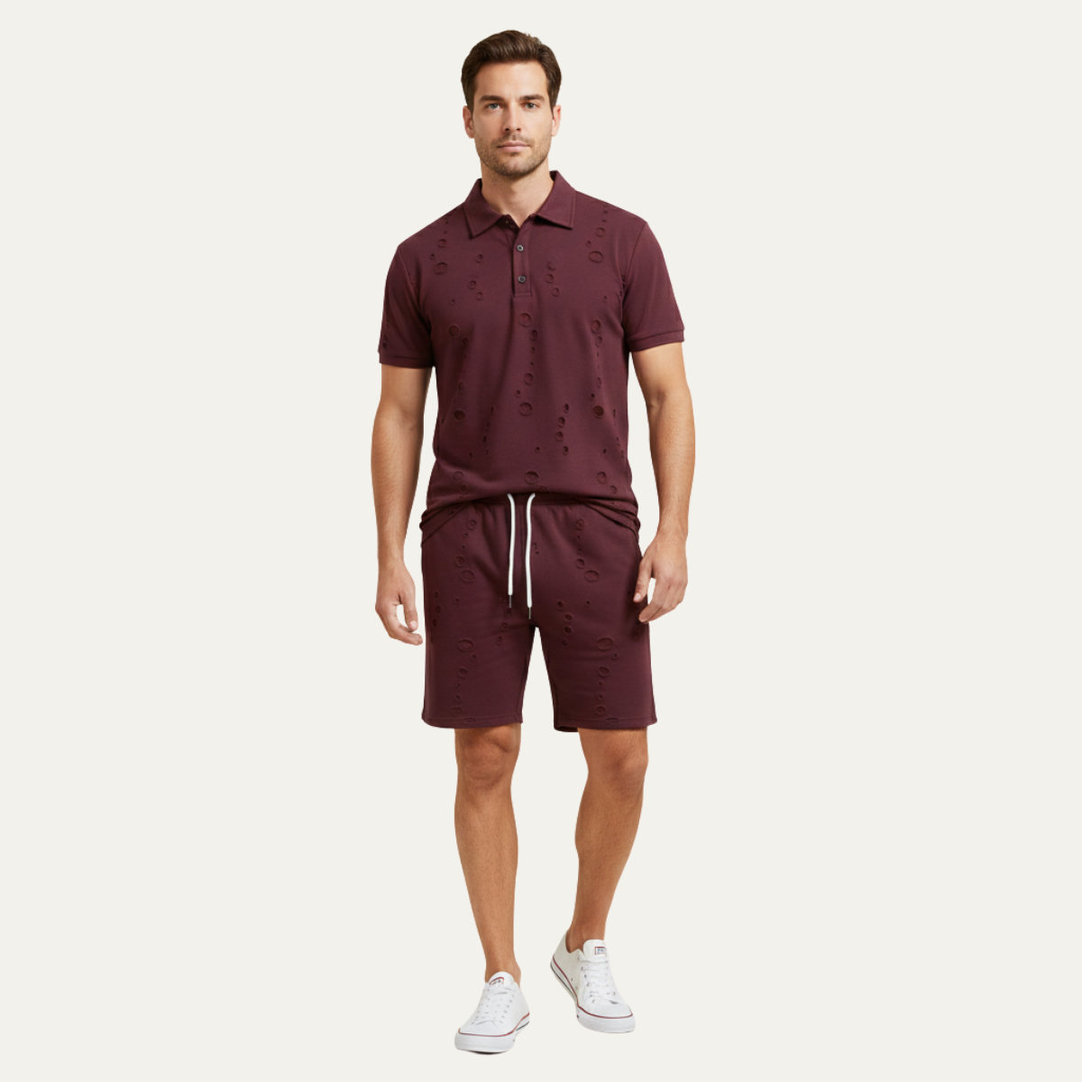 The Silverwood Men’s Lightweight Beachwear Set – Shirt & Shorts Set