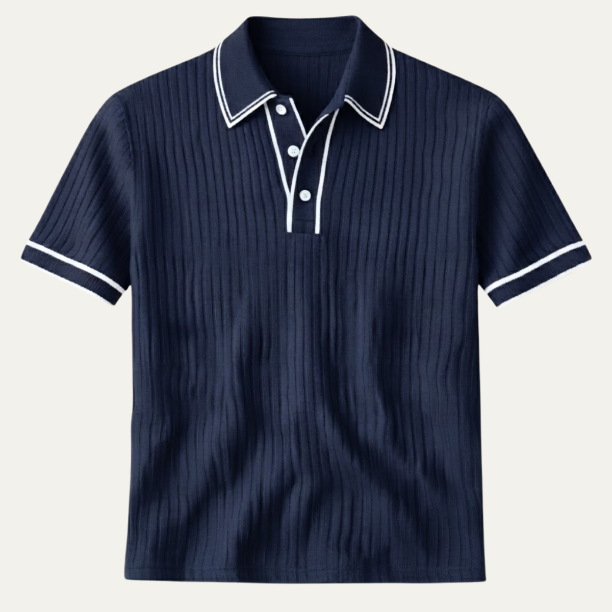 The Moscova Men’s Ribbed Knit Business Polo Shirt