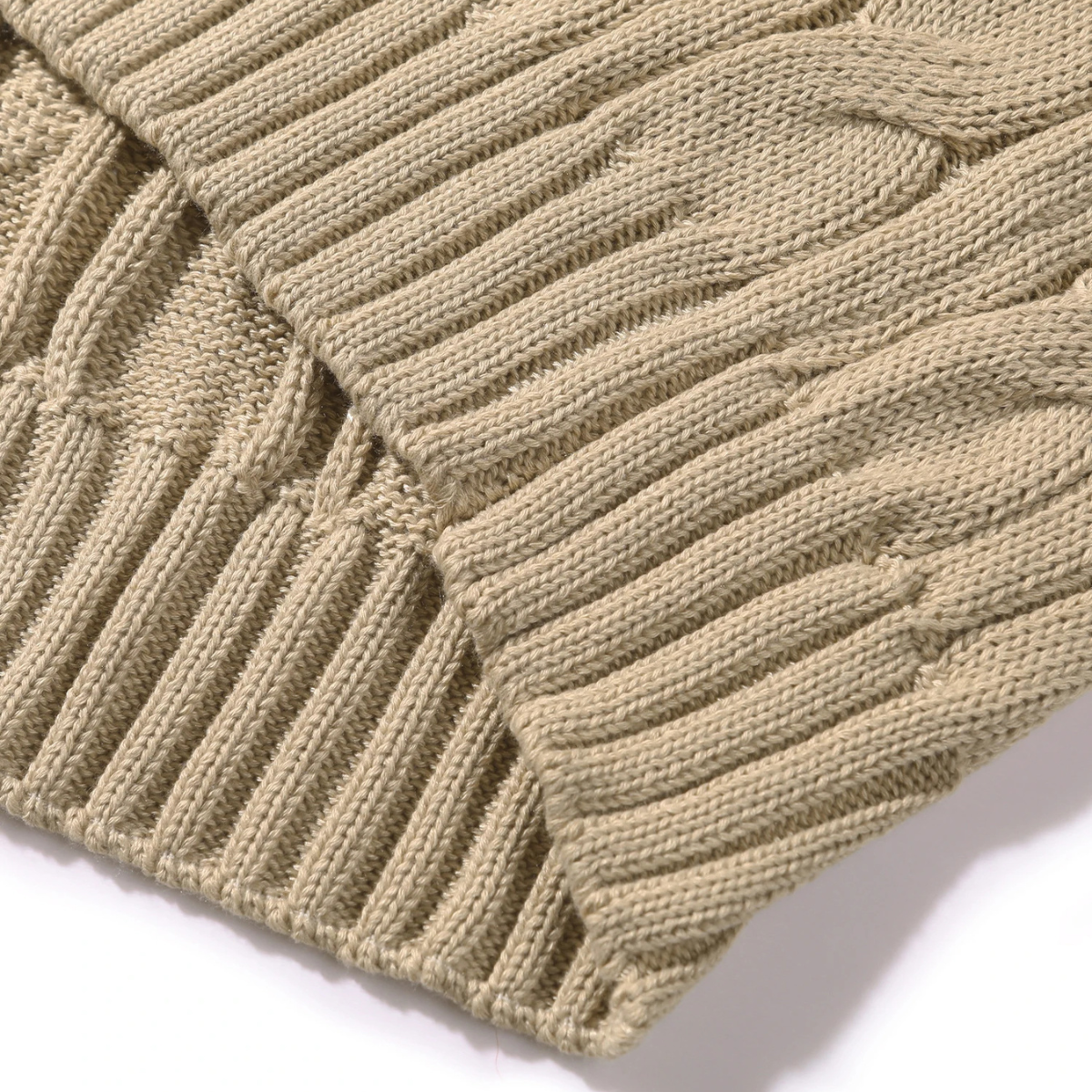 The Bevagna Men’s Cable Knit Shawl Collar Button Neck Sweater