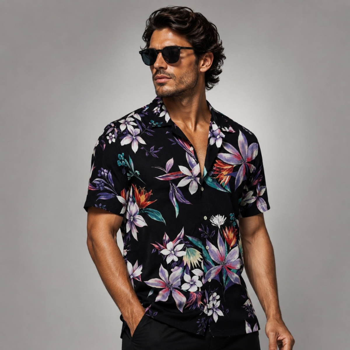 The Silverhill Ridge Men’s Summer Tropical Coconut Print Hawaiian Beach Shirt