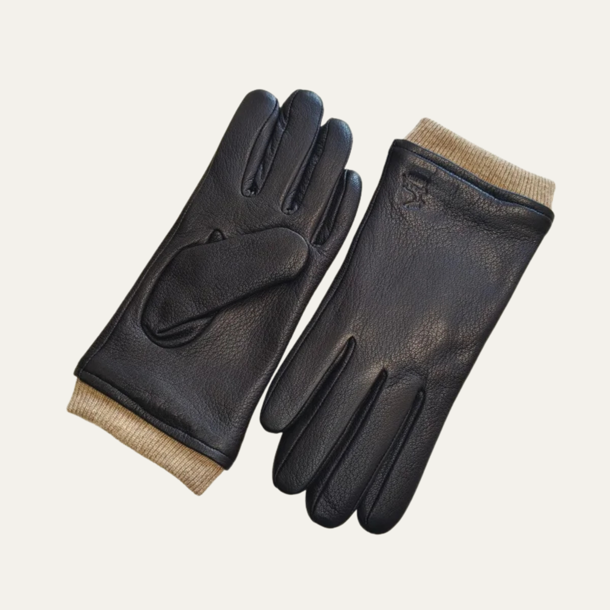 The Palermo Men's Faux Leather Wool Lined Winter Driving Gloves