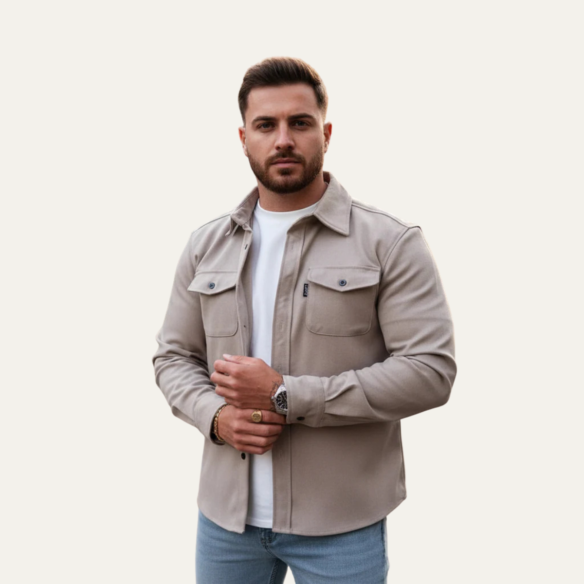 The Crossfield Men’s Modern Button Up Cotton Blend Shirt