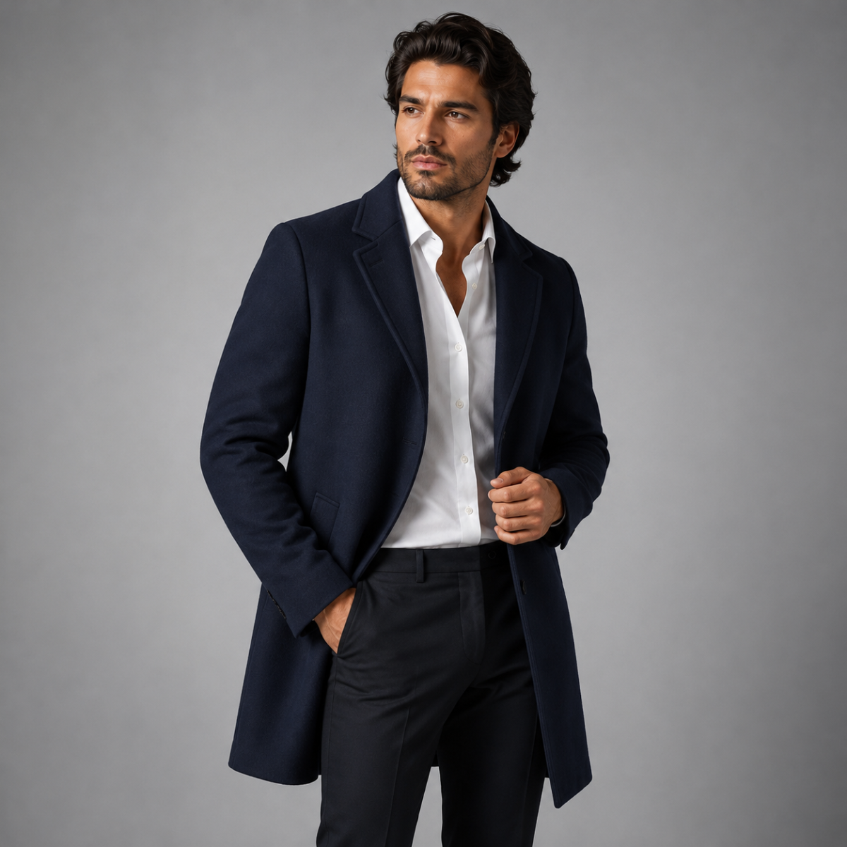 The Langley Mid Length Coat for Men