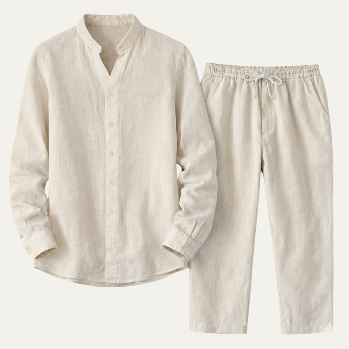 The Cedarbrook Men’s Trendy Cotton Linen Set – Shirt & Pants