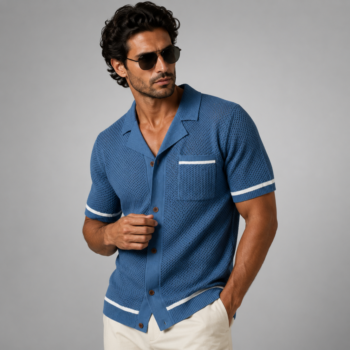 The Lancaster Men’s Breathable Knitted Summer Polo