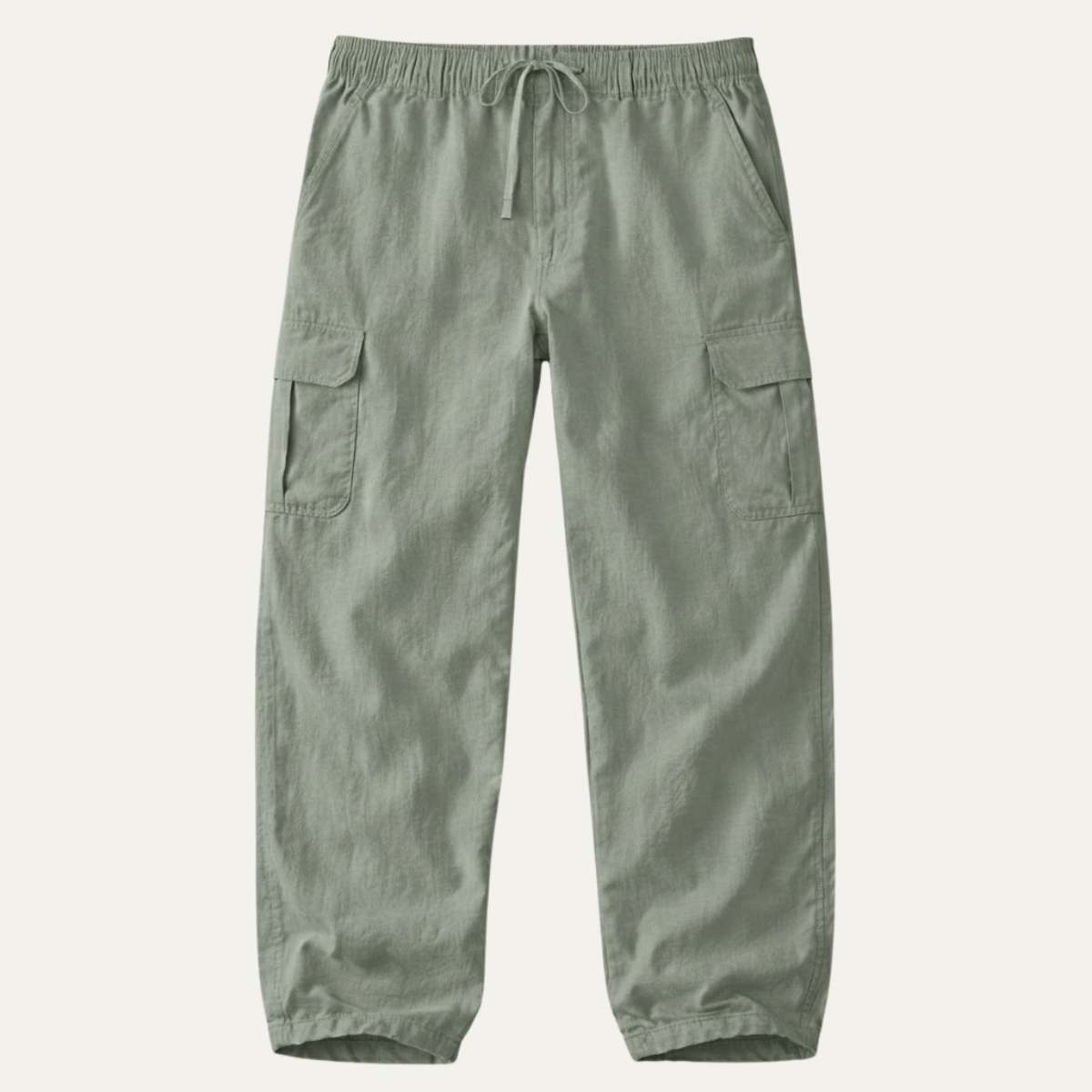 The Maplecrest Men’s Loose Fit Multi Pocket Cotton Linen Cargo Pants