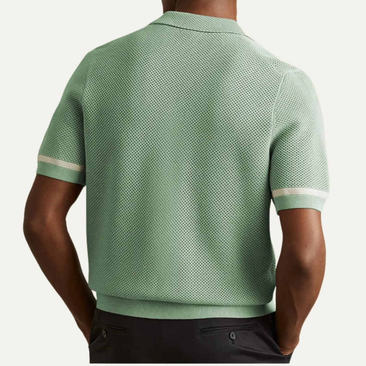 The Bassano Men’s Hollow Knit Casual Cardigan Shirt