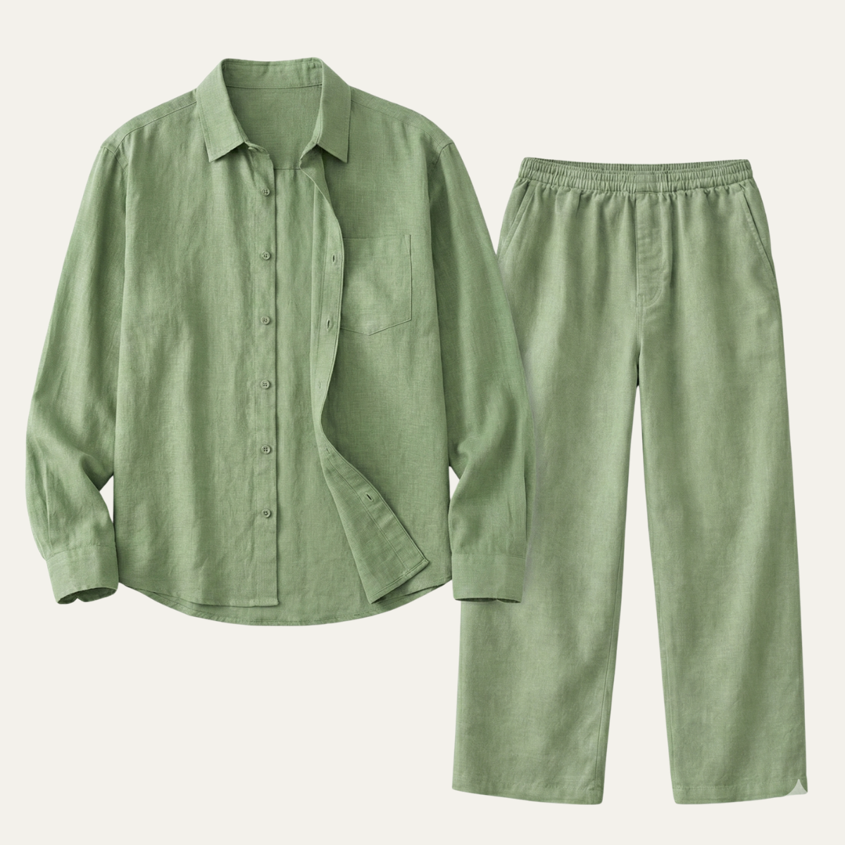 The Canterbury Men’s Oversized Linen Set – Shirt & Pants