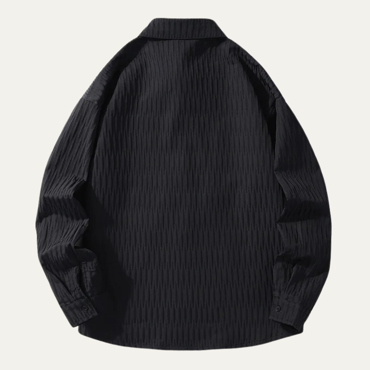 The Meadowwood Ridge Men’s Textured Stripe Button Down Retro Shirt